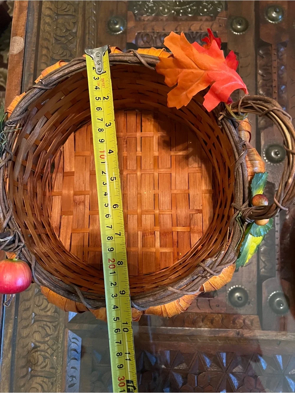 Fall Pumpkin Basket, Thanksgiving Crackers & Faux Gourds